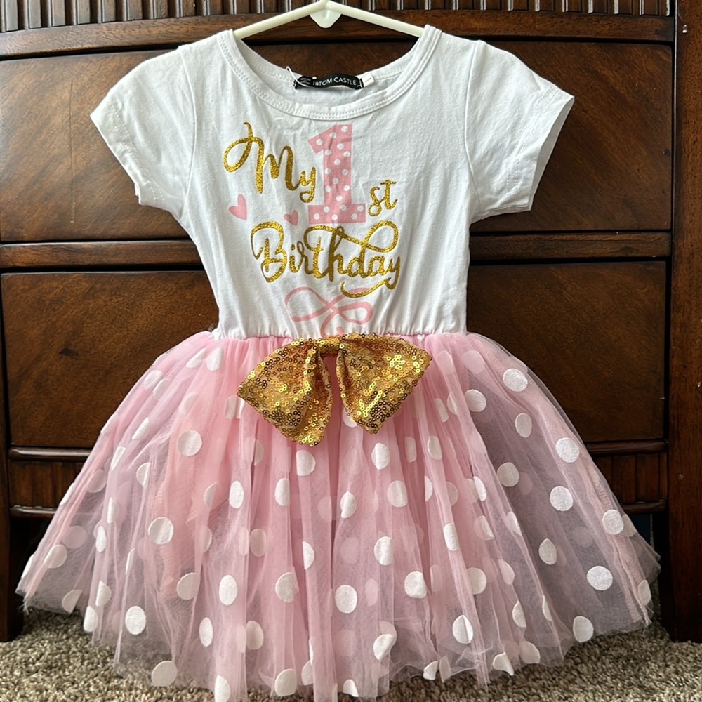 Brand New “my first birthday tutu dress”